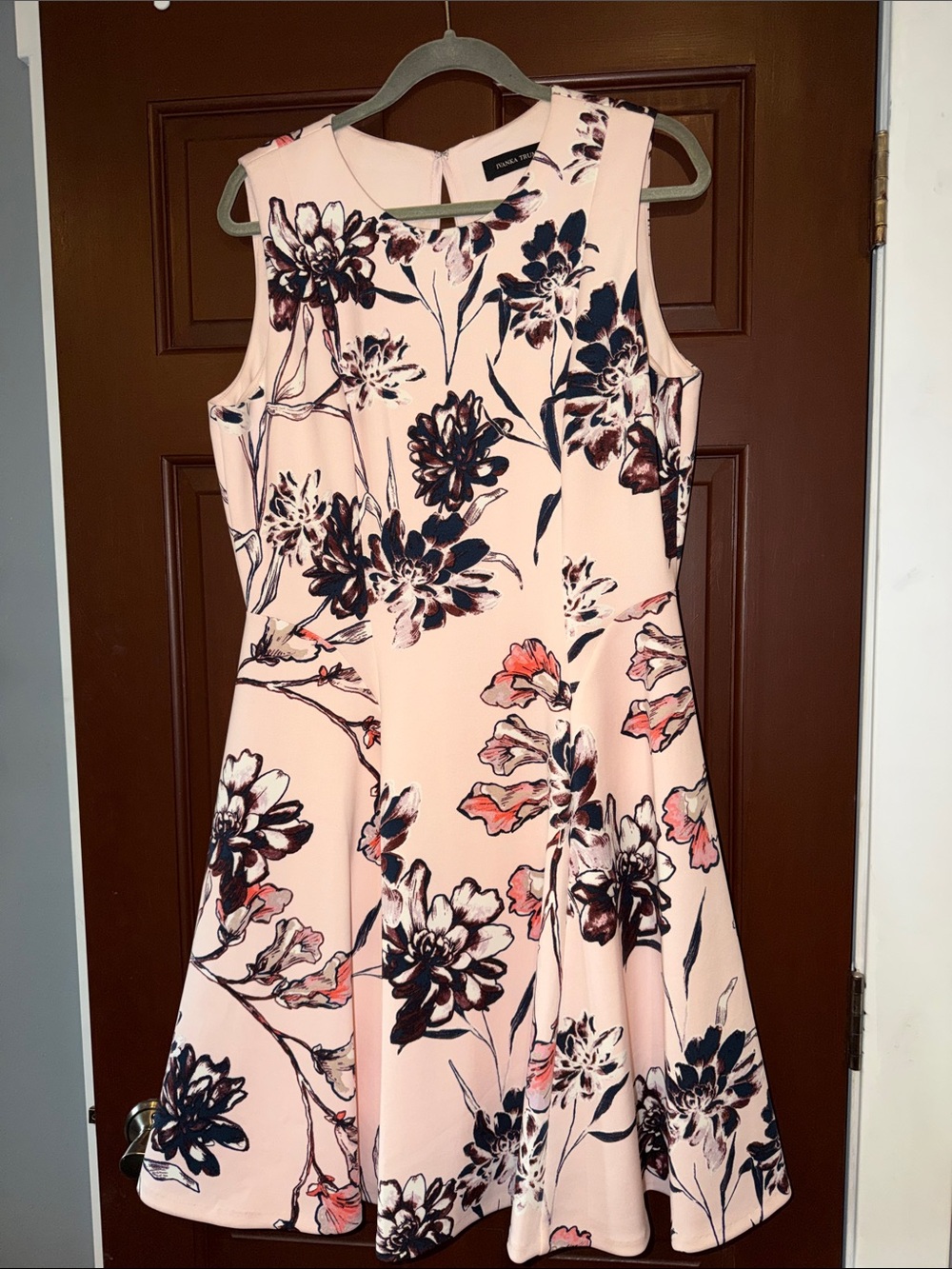 Ivanka Trump Blush Pink Floral Sleeveless Dress